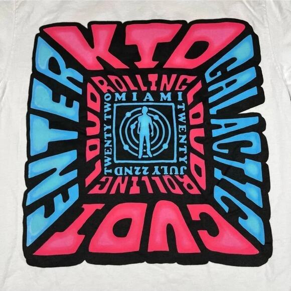 Kid Cudi Entergalactic Rolling Loud July 22 Miami White Tour T-Shirt New w/o Tag - Picture 4 of 4